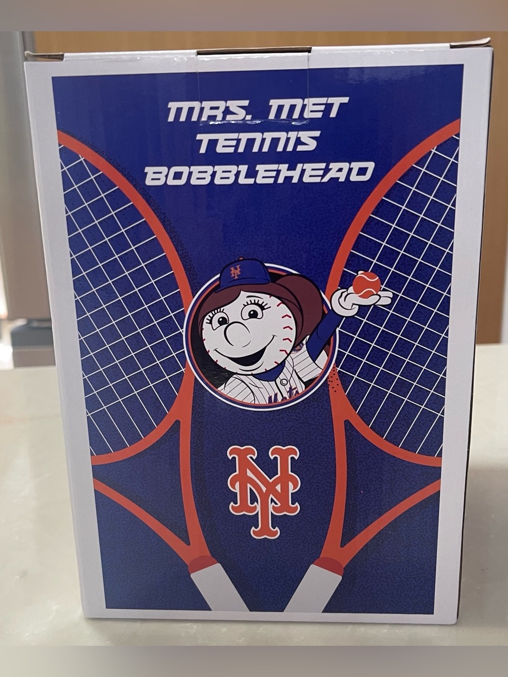 Mrs. Met Tennis Bobblehead - Blue & Orange